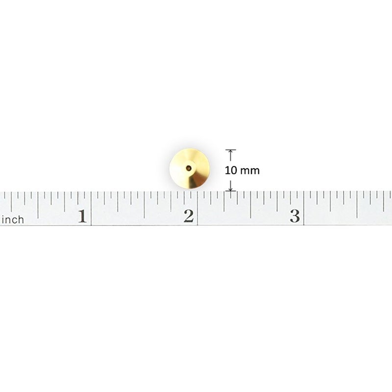 DYWISHKEY 50 Pieces Metal Pin Keepers Backs, Locking Pin Keepers Backs (No Tool Required) (Gold) - Image 3